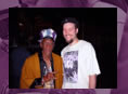 Mike with Bernie Worrell, The Wizard of WOO, at The Showbox 9-21-03  (30kb)